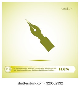 Feather pen icon vector
