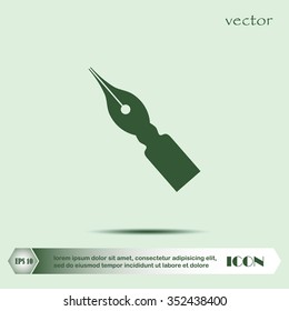Feather pen icon vector