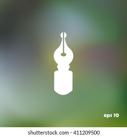 Feather pen icon vector