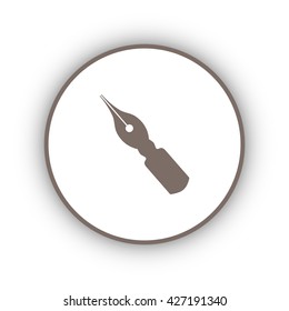 Feather pen icon vector