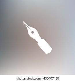 Feather pen icon vector