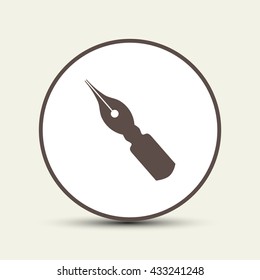 Feather pen icon vector