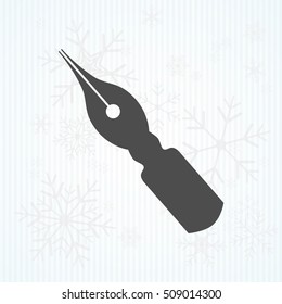 Feather pen icon vector