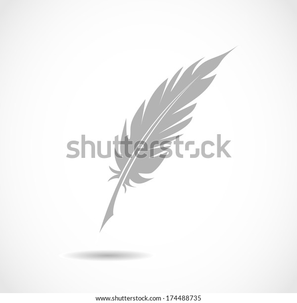 Feather Pen Icon Vector Stock Vector (Royalty Free) 174488735