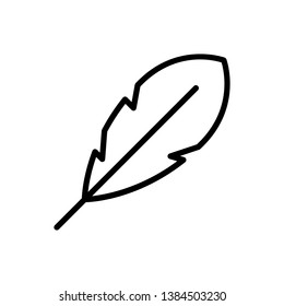 Feather Pen Icon Vector Illustration Logo Template