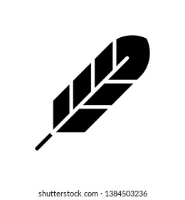 Feather Pen Icon Vector Illustration Logo Template