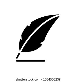 Feather Pen Icon Vector Illustration Logo Stock Vector (Royalty Free ...