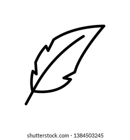 Feather Pen Icon Vector Illustration Logo Template