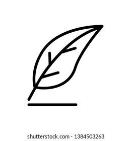 Feather Pen Icon Vector Illustration Logo Template