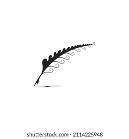 feather pen illustration decoration design icon vector