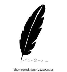 feather pen illustration vector design