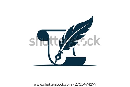 Feather Pen Ink Logo Writing Publishing