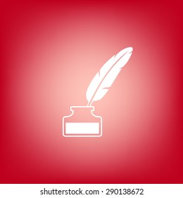 Feather pen in inkwell icon.