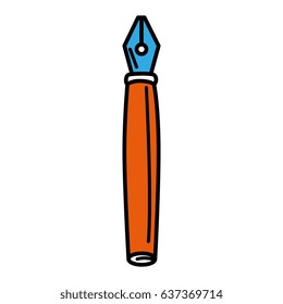 feather pen isolated icon