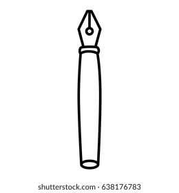feather pen isolated icon