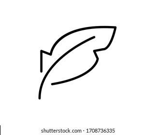 Feather Pen line icon. Vector symbol in trendy flat style on white background. Pen sing for design.