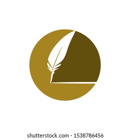 feather pen logo design inspiration