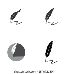 feather pen logo design inspiration