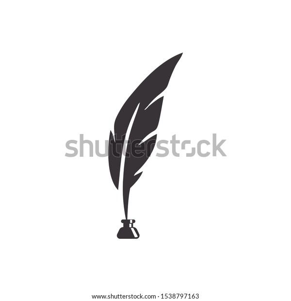 Feather Pen Logo Design Inspiration Stock Vector (Royalty Free ...