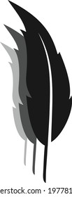 Feather pen logo design vector stock