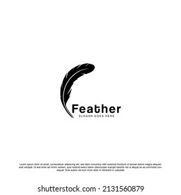 Feder-Stift-Logo Eleganter Design-Vektorgrafik