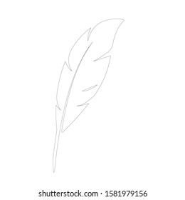 feather pen logo illustration design