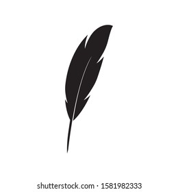 feather pen logo illustration design