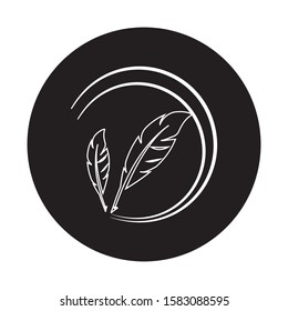 feather pen logo illustration design