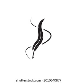 diseño de la ilustración del logotipo de plumas de plumas