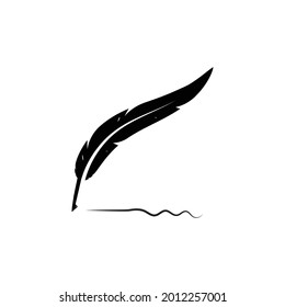 diseño de la ilustración del logotipo de plumas de plumas