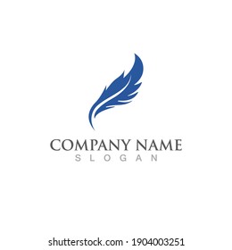 Feather Pen Logo Symbol Vector Stock Vector (Royalty Free) 1904003251 ...