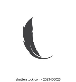Feather pen logo and symbol vector