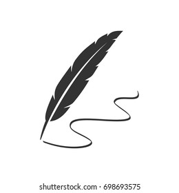 Feather Pen Logo Template Illustration Design. Vector EPS 10.