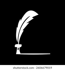 Feather pen Logo Template Vector Icon Design