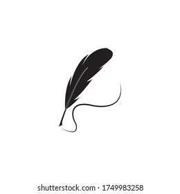 Feather pen  logo vector template