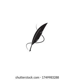 Feather pen  logo vector template