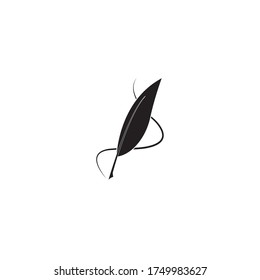 Feather pen  logo vector template