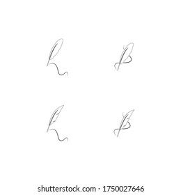 
Feather pen  logo vector template