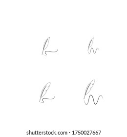 
Feather pen  logo vector template