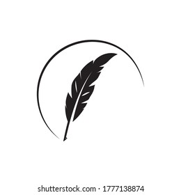 Feather Pen Logo Vector Template Stock Vector (Royalty Free) 1777138874 ...