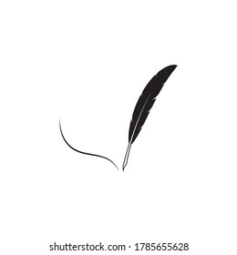 Feather pen  logo vector template