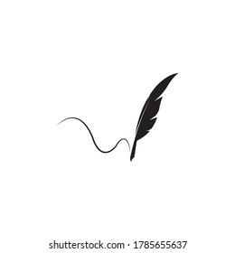 Feather Pen Logo Vector Template Stock Vector (Royalty Free) 1785655637 ...