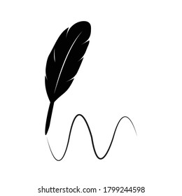 Feather pen  logo vector template