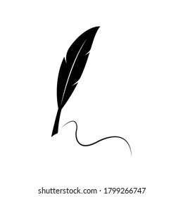 Feather pen  logo vector template