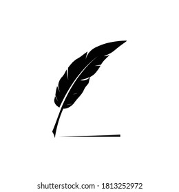 
Feather pen  logo vector template