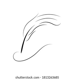 
Feather pen  logo vector template