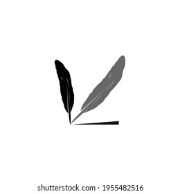 Feder-Stift-Logo-Vorlage für Vektorgrafik