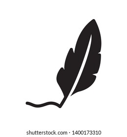 Feather pen, nib, plume icon in trendy flat style design. Vector graphic illustration. Suitable for website design, logo, app, and ui. EPS 10.