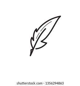 Feather pen outline icon