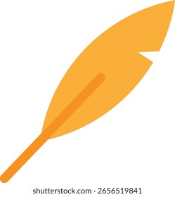 Feather Pen Quill Icon Vector Flat Illustration
